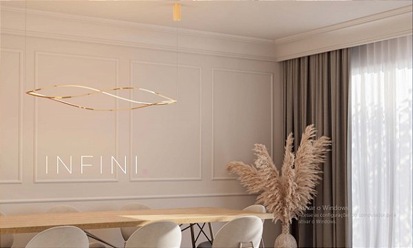 PENDENTE INFINI 49W 3822LM 3000K 120CM