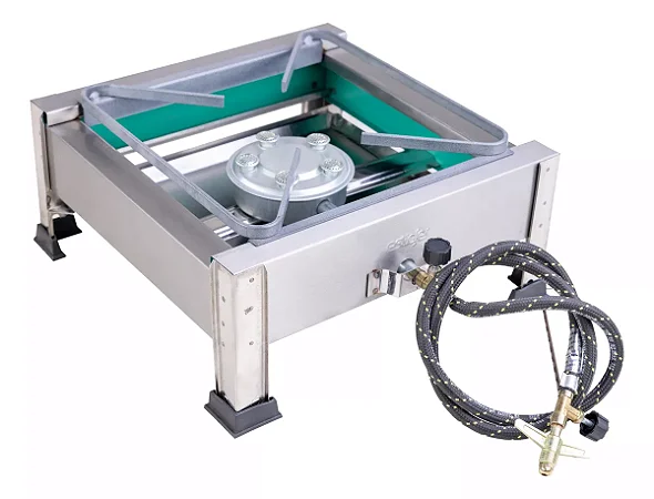 Fogareiro 34x34cm em aco inox