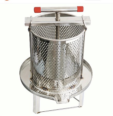 Prensa para mel inox 25l chapa perfurada