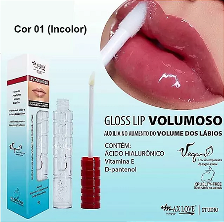 Lip Volumoso - Incolor Gloss Max Love
