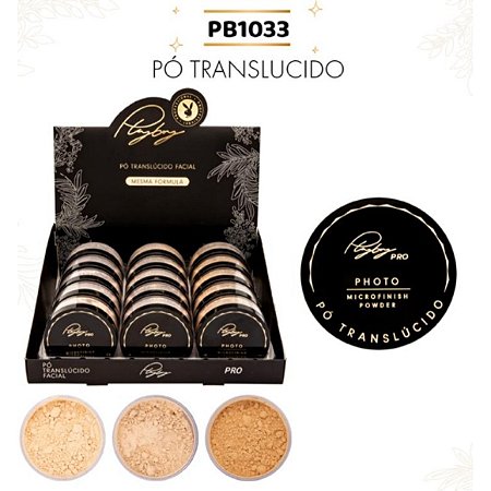 Novidade Pó Translúcido Playboy Photo Microfinish Powder 16g
