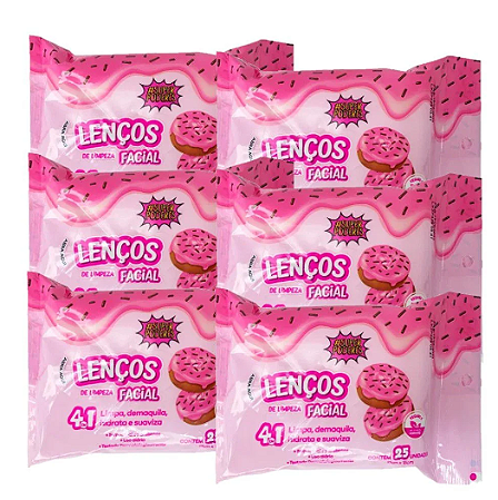 Super Poderes - Lenço de Limpeza Facial Donuts 4 em 1