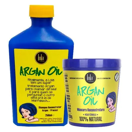 Kit Argan oil Lola Cosmetics- Shampoo e Máscara