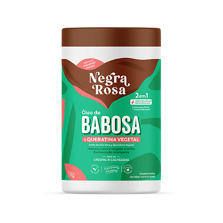 Creme Capilar 2 em 1 Óleo de Babosa e Queratina Vegetal Negra Rosa 1kg