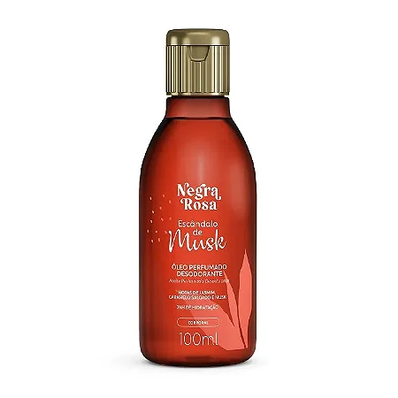 Óleo Perfumado Desodorante Corporal Escândalo de Musk Negra Rosa 100ml