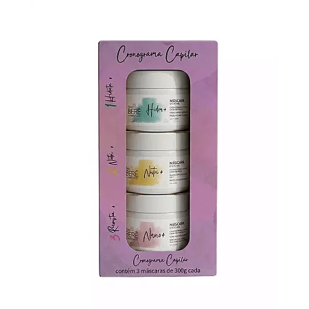 Kit Cronograma Capilar Bela Berê 3 Máscaras