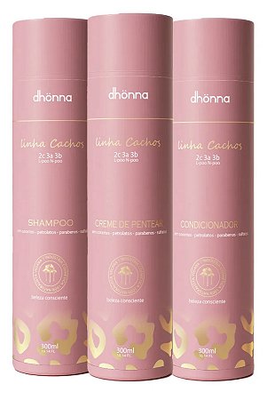 Kit Cachos Dhonna Shampoo Condicionador Creme