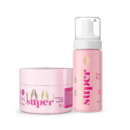 DUPLINHA SUPER DEFINIÇÃO + MOUSSE SUPER VOLUME - SUPER CACHEADA