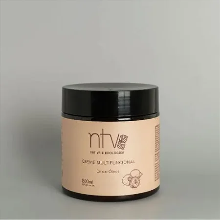 Creme Multifuncional 5 Óleos 500ml | Nutrição e Definição para Cabelos Secos, Cacheados e Danificados