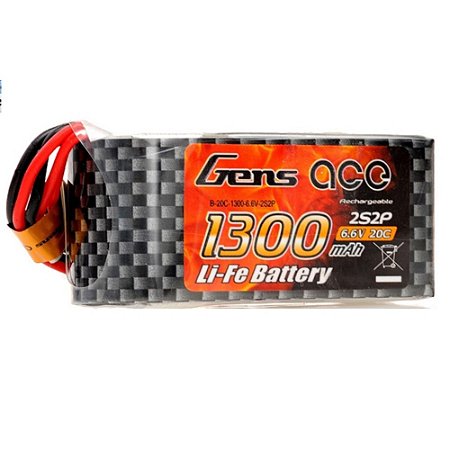 Gens Ace 6.6v 1300mah 20c Life Futaba/xt60
