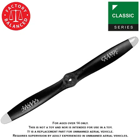 Hélice Master Airscrew Classic 16x8 Para Aeromodelos Cor Preto