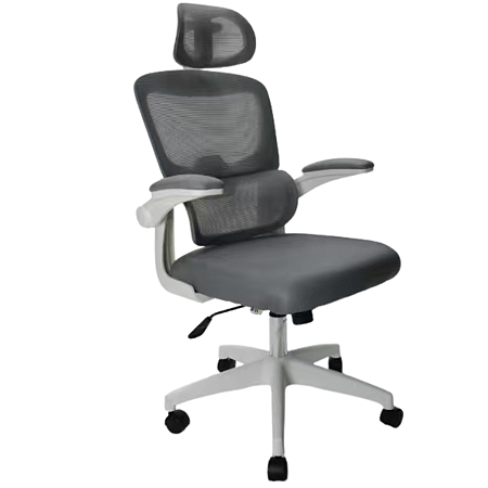 Cadeira De Escritório Com Apoio De Lombar 3d Brin7 B7-010-br Branco Malha