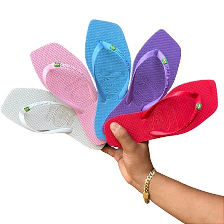 Chinelo Havaiana Slim Square: Conforto e Estilo todos os dias - Várias Cores - Do 34 ao 40
