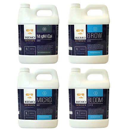 Kit Remo Nutrients Micro, Bloom, Grow, Magnifical 1L