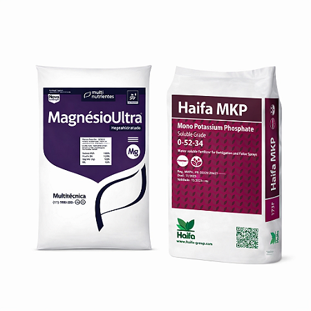 Adubo Kit Sulfato de Magnésio + MKP 0-52-34 | 1kg cada