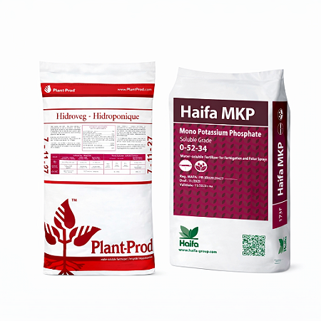 Adubo Kit Plant-Prod 7-11-27 + MKP 0-52-34 | 1kg cada