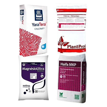 Kit Plant Prod 7-11-27 + (Mg, MKP, Nitrato de cálcio Yara)