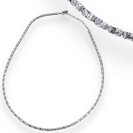 Choker Riviera Baguette Prata 925