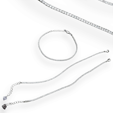 Pulseira Riviera Prata 925 2mm
