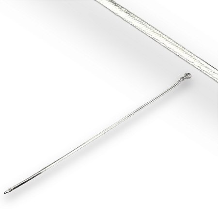 Pulseira Prata 925 Elo Rabo de Rato Achatado 2mm