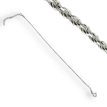Pulseira Prata 925 Elo Cordão Baiano 1mm