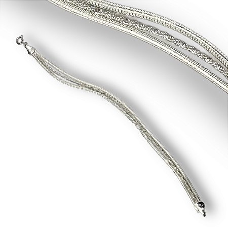 Pulseira Prata 925 Elo Três Fios