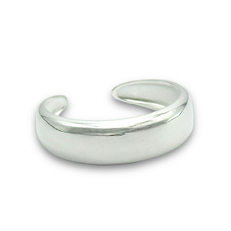 Anel Prata 925 Ajustável Liso Abaulado 6mm