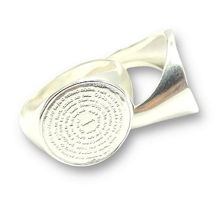 Anel Prata 925  Liso Oração Pai Nosso