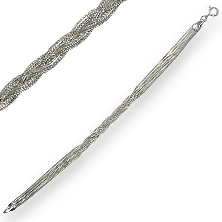 Pulseira Prata 925 Malha Trabalhada