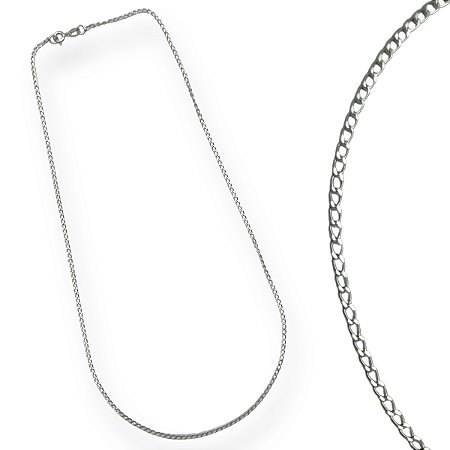 Corrente Prata 925 Elo Grummet 1mm