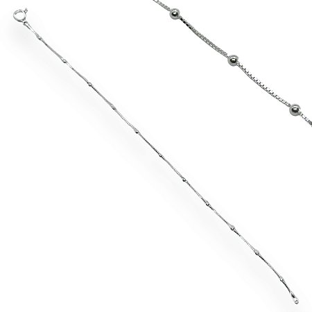 Pulseira Prata 925 Veneziana V15 Bolinhas