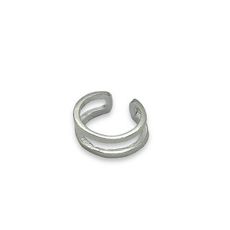 Piercing Fake Prata 925 Aro Duplo Vazado