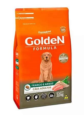 GOLDEN ADULTO FRANGO E ARROZ 3 KGS