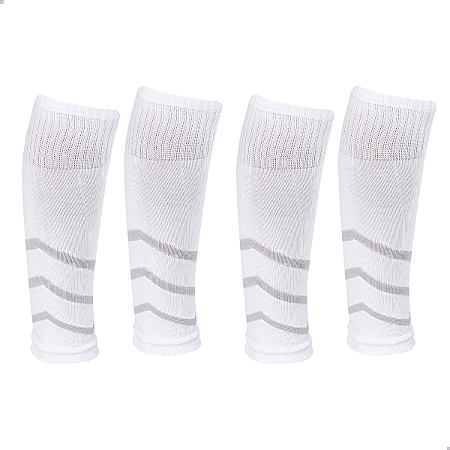 Kit 2 Pares Canelito Poliamida Meião Cortado Sem Pé Sport Futebol