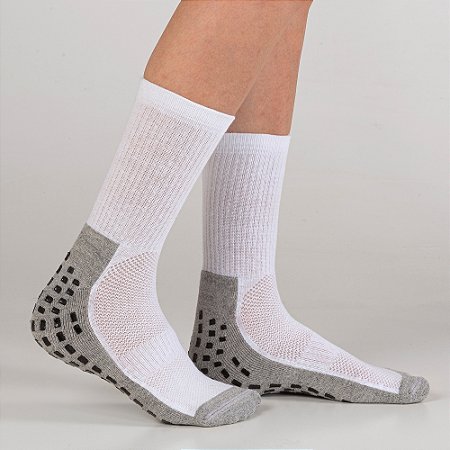 Meia Antiderrapante Esportiva Cano Médio Atoalhada 0714/0724