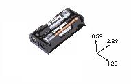 BC2AASF 2 Suporte de Bateria AA com fixadores de pressão de 9V