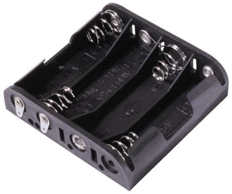 BC4AAL 4 suporte de Bateria AA com terminais de solda