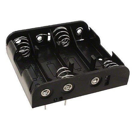 BH4AAPC 4 suporte de Bateria AA com pinos de PC Altura acima do PCB: 16,00 mm