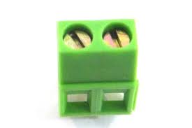 Borne KRE 2T, KF-128 VERDE 180º ESPAÇAMENTO 5,08MM