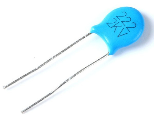 Capacitor Cerâmico Disco 2,2NF/2KV Z5U 20% P:5,0MM