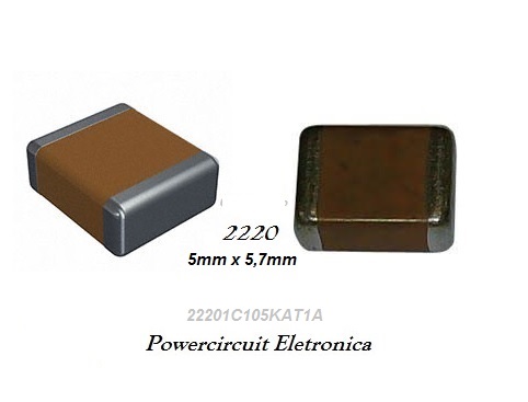 Capacitor Cerâmico SMD 2220 1UF/100V X7R 10% 22201C105KAT1A