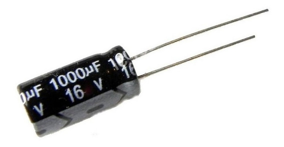 Capacitor Eletrolítico 1000UF/16V 105°C 10X16MM P:5.00MM