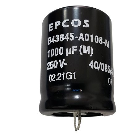 Capacitor Eletrolítico 1000UF/250V 30X40 85ºC SNAP-IN B43845-A0108-M EPCOS