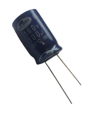 Capacitor Eletrolítico 100UF/160V 85°C 16X25mm P:7MM SAMWHA