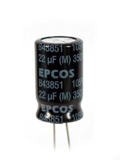 Capacitor Eletrolítico 22UF/350V 105°C 12X25mm B43821 EPCOS