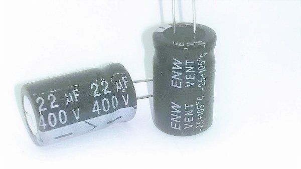 Capacitor Eletrolítico 22UF/400V 13X20 105°C P:5,00MM