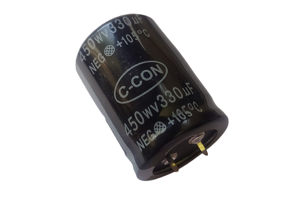 Capacitor Eletrolítico 330UF/450V 30X40MM 105ºC SNAP-IN C-CON
