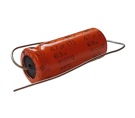 Capacitor Eletrolítico AXIAL 47UF/63V 85°C 10X25mm SIEMENS