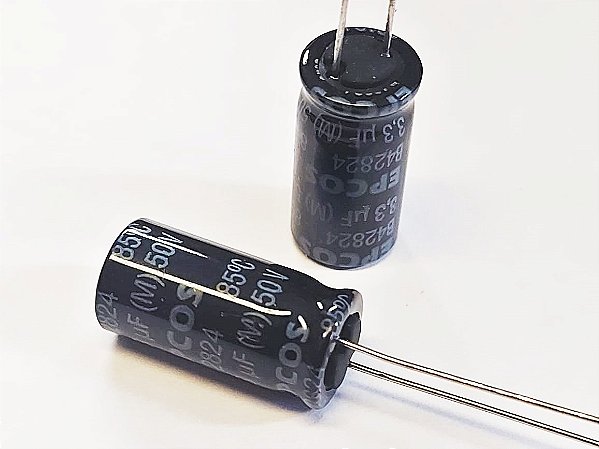 Capacitor Eletrolítico BIPOLAR 3,3UF/50V 85ºC 10X20 B42824 EPCOS