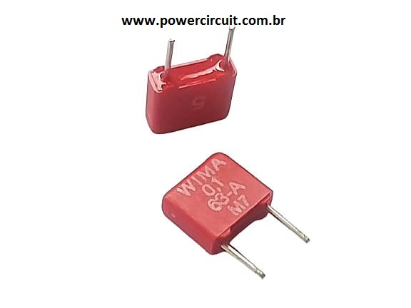 Capacitor Poliéster 100NF/63V 5% P:5,0MM WIMA